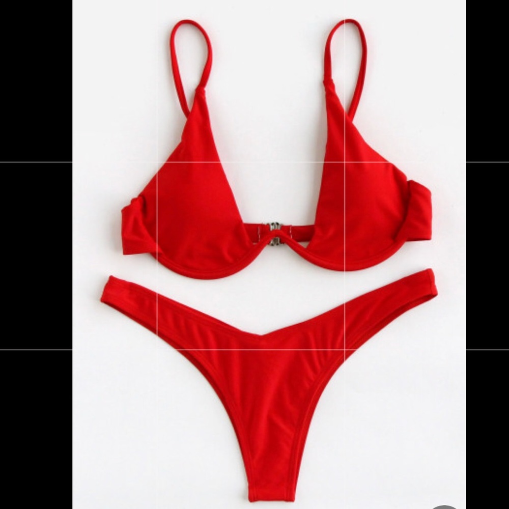 Red swimsuit